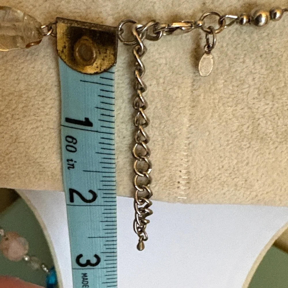 Premier Designs Multicolor Lampwork Glass Bead Necklace Long Statement - Picture 4 of 5